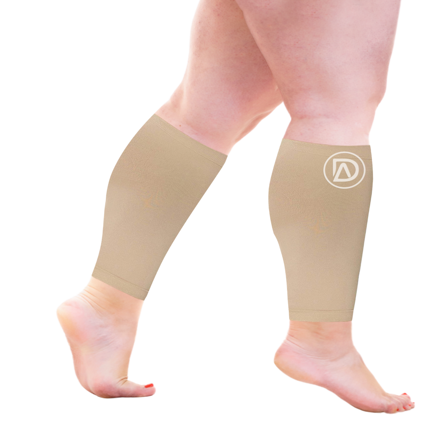 Plus Size Wide Calf Short Length Compression Sleeves 10in 20–30 mmHg