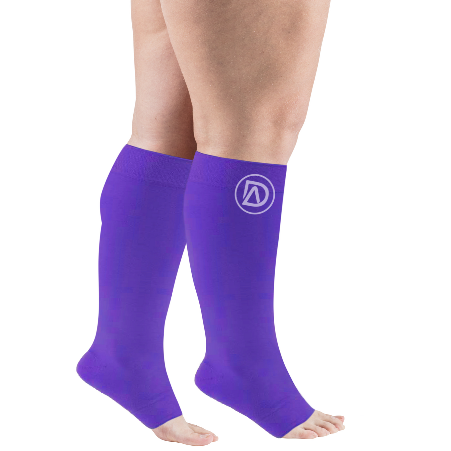 Dominion Active Plus Size Wide Calf TOELESS Compression Socks 20-30mmHg Knee High