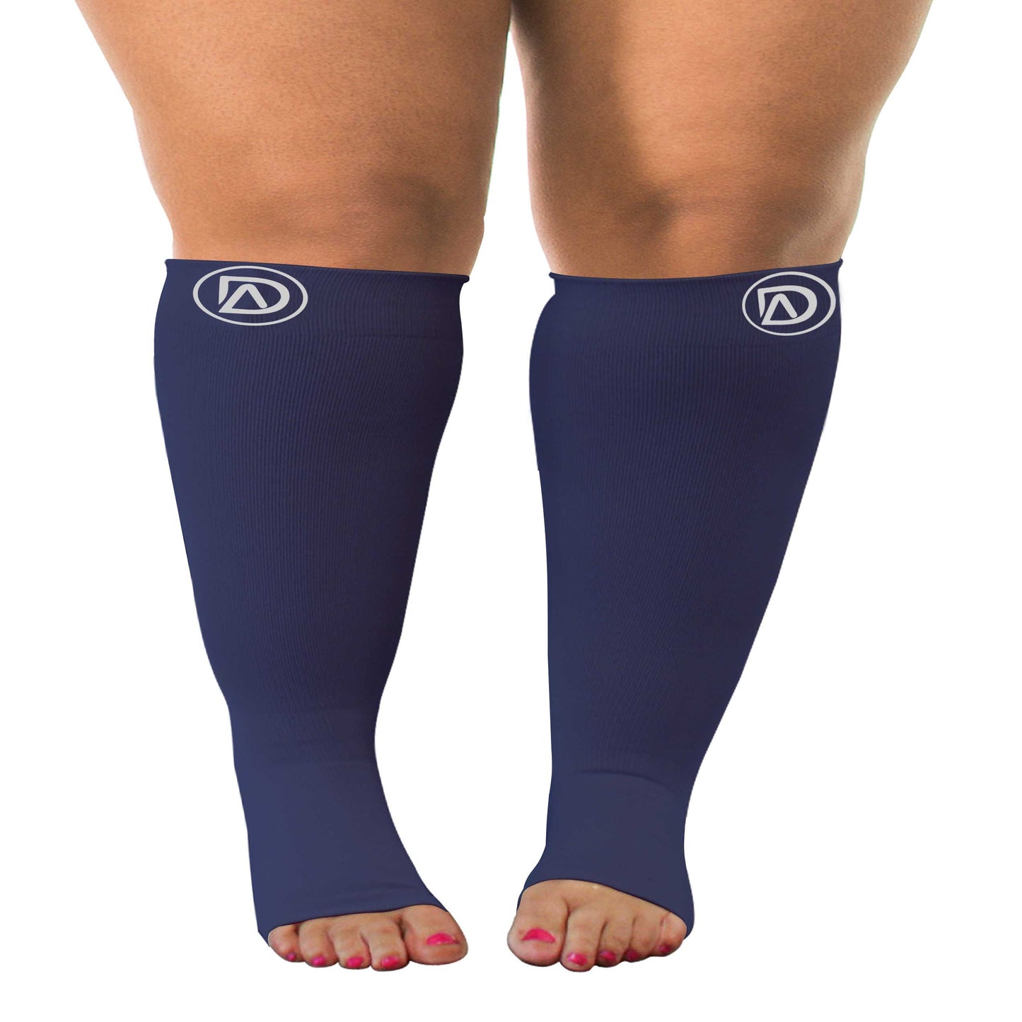 Dominion Active Plus Size Wide Calf TOELESS Compression Socks 20-30mmHg Knee High