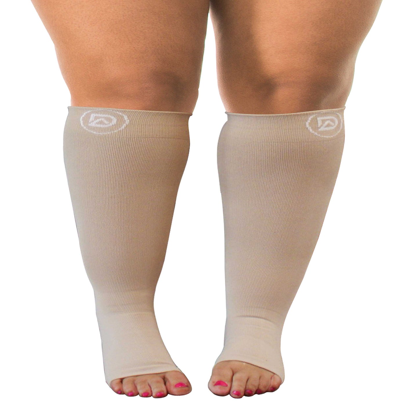 Dominion Active Plus Size Wide Calf TOELESS Compression Socks 20-30mmHg Knee High
