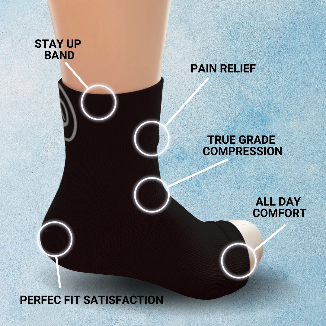 Dominion ActiveWear Plus Sized Plantar Fasciitis Ankle Socks