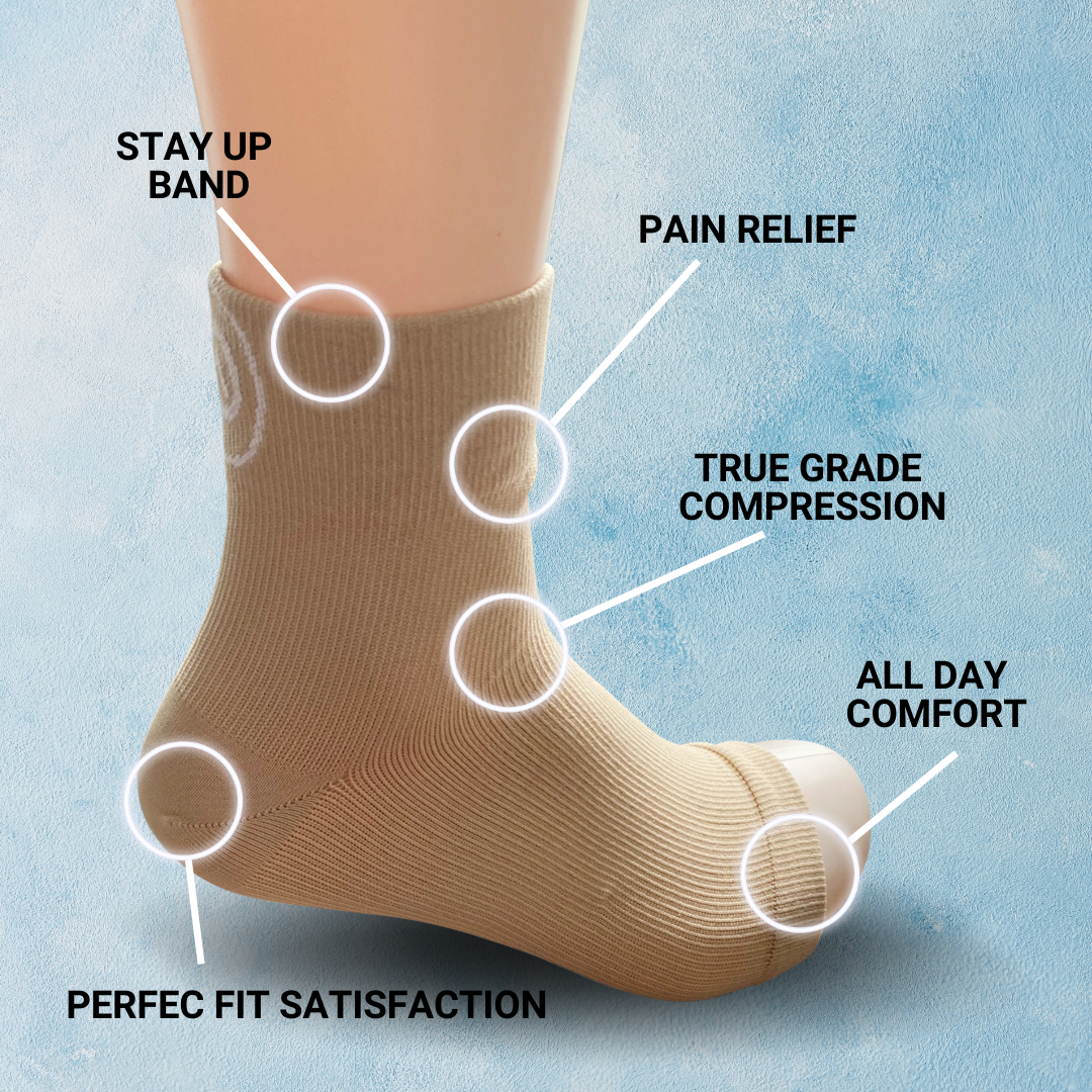Dominion ActiveWear Plus Sized Plantar Fasciitis Ankle Socks