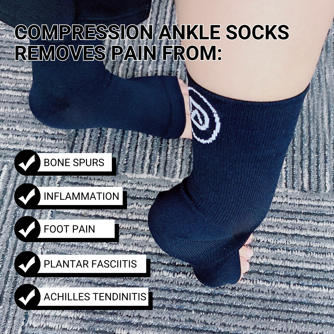 Dominion ActiveWear Plus Sized Plantar Fasciitis Ankle Socks