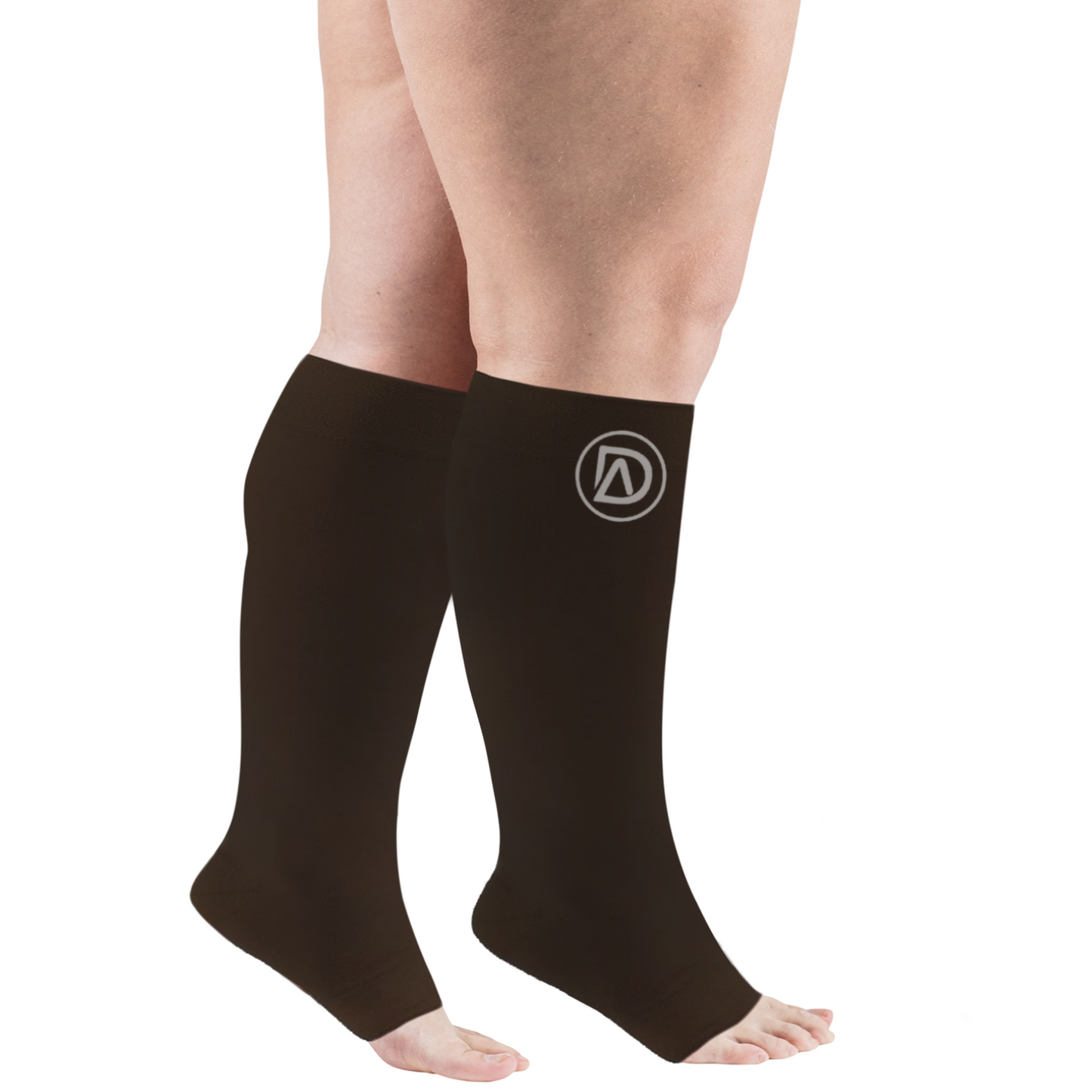 Dominion Active Plus Size Wide Calf TOELESS Compression Socks 20-30mmHg Knee High