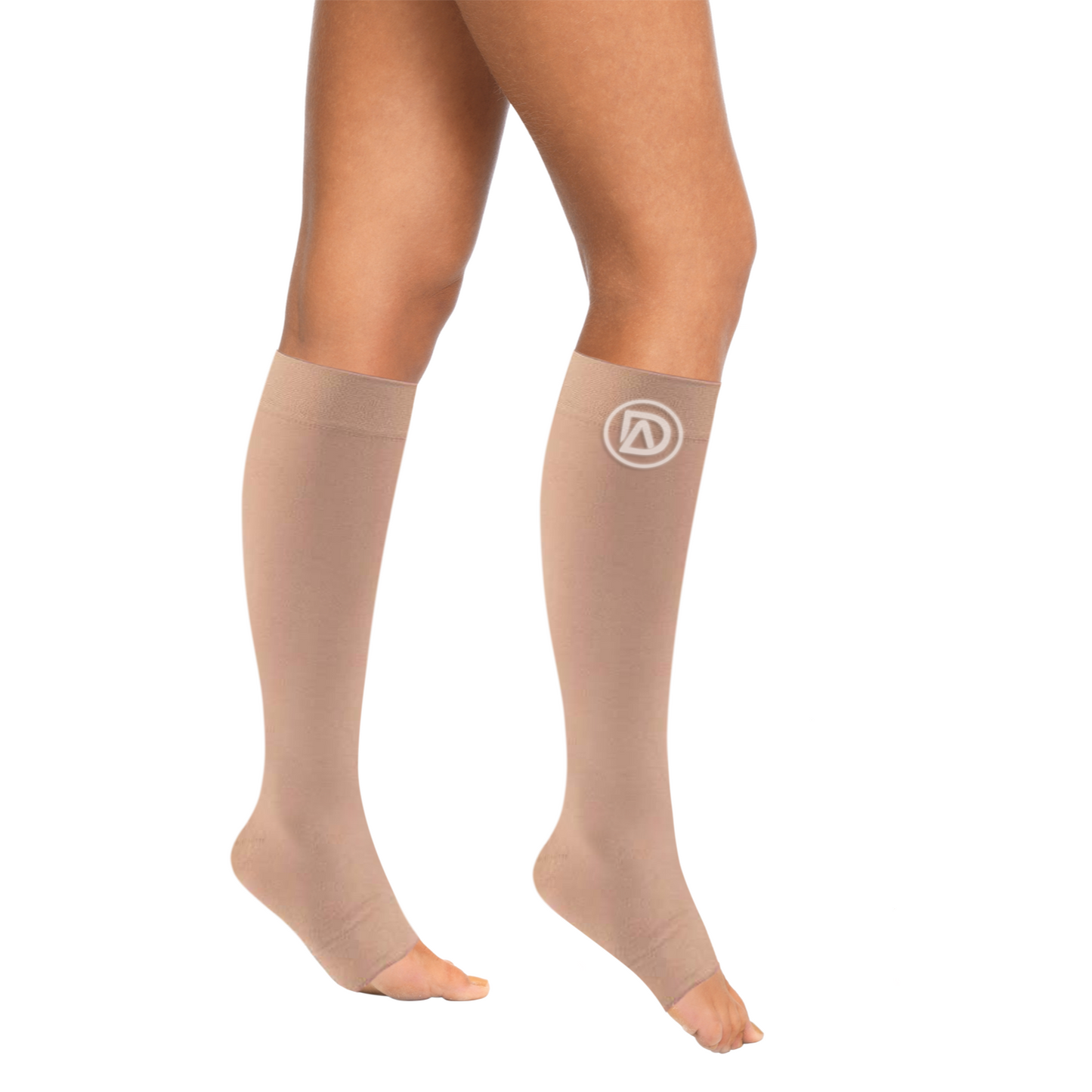 Dominion Active Plus Size Wide Calf TOELESS Compression Socks 20-30mmHg Knee High