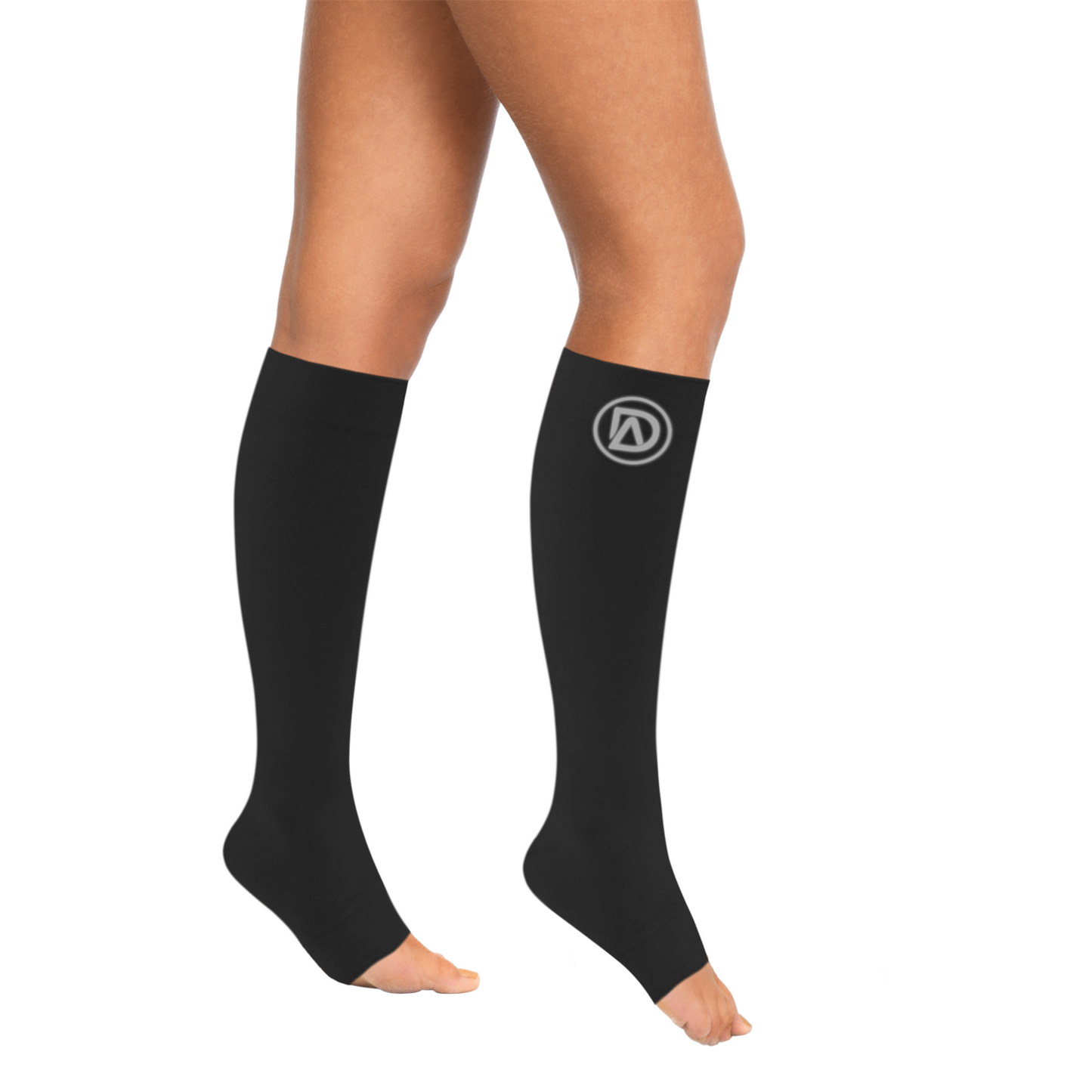 Dominion Active Plus Size Wide Calf TOELESS Compression Socks 20-30mmHg Knee High