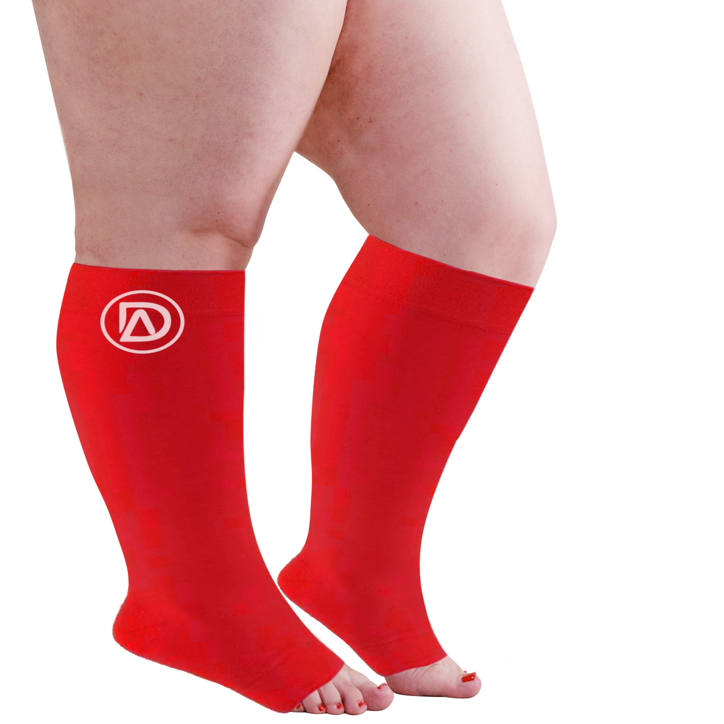 Dominion Active Plus Size Wide Calf TOELESS Compression Socks 20-30mmHg Knee High