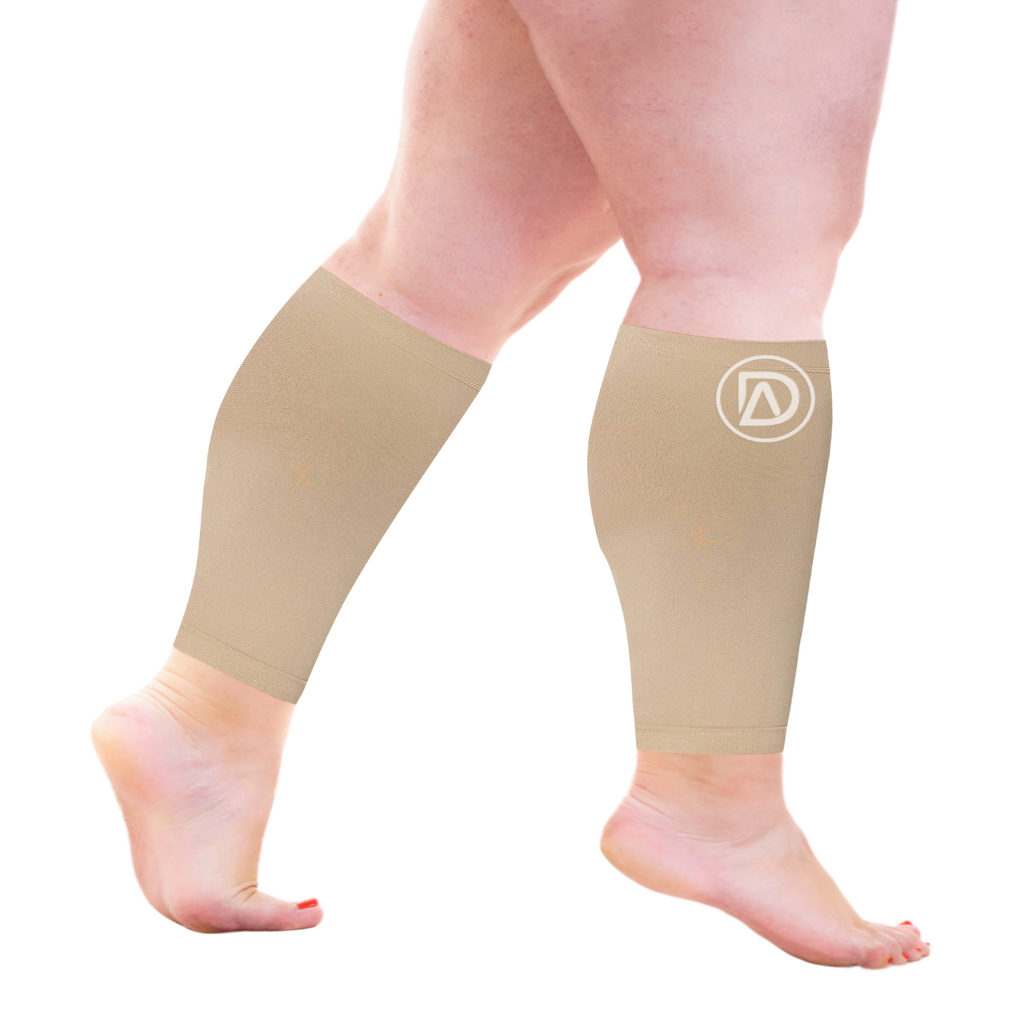 Dominion Active Wide Calf Short Length Calf Sleeves Nude (10in) 20-30 mmHg