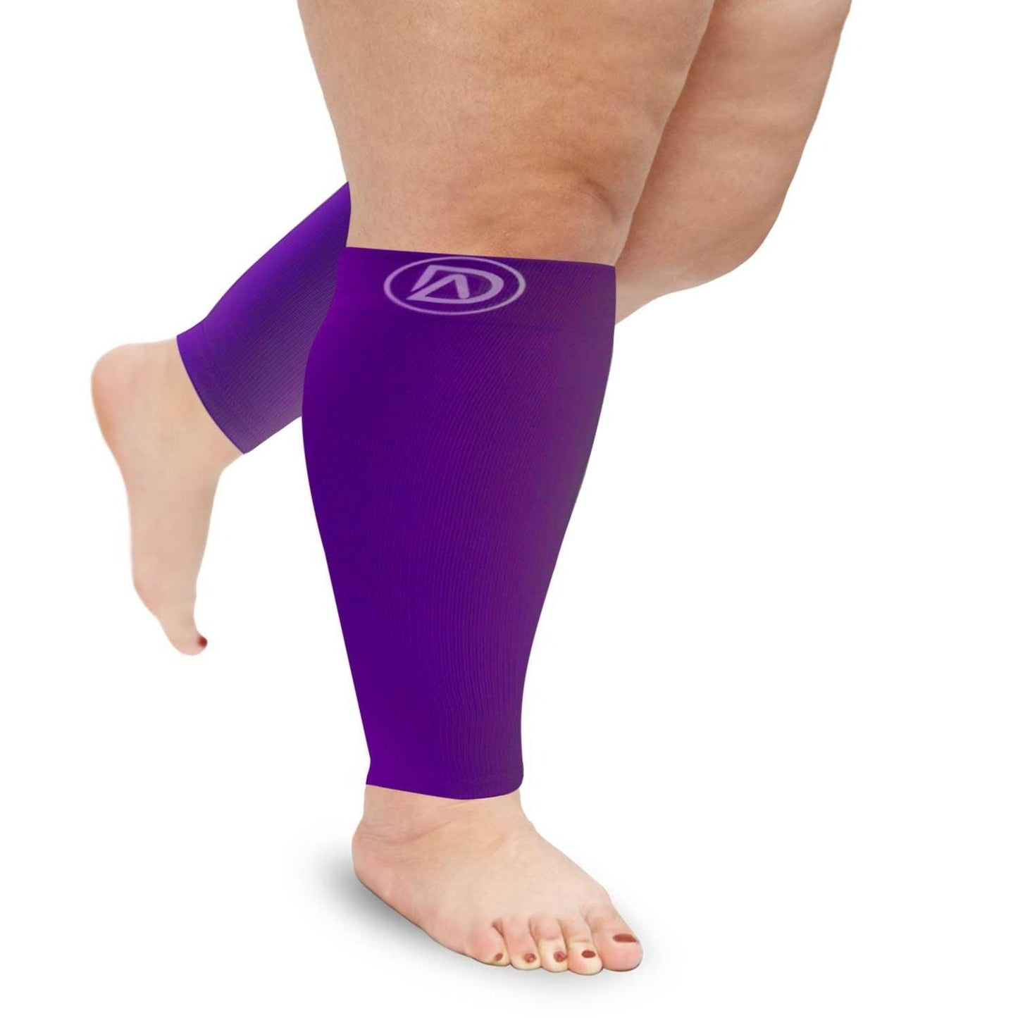 Plus Size Wide Calf Compression Sleeves 20–30 mmHg – 2 Pair Multipack