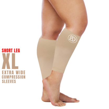 Dominion Active Wide Calf Short Length Calf Sleeves Nude (10in) 20-30 mmHg