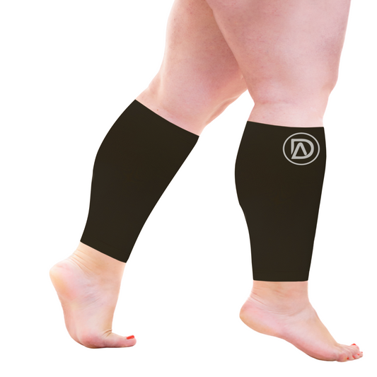 Plus Size Wide Calf Short Length Compression Sleeves 10in 20–30 mmHg