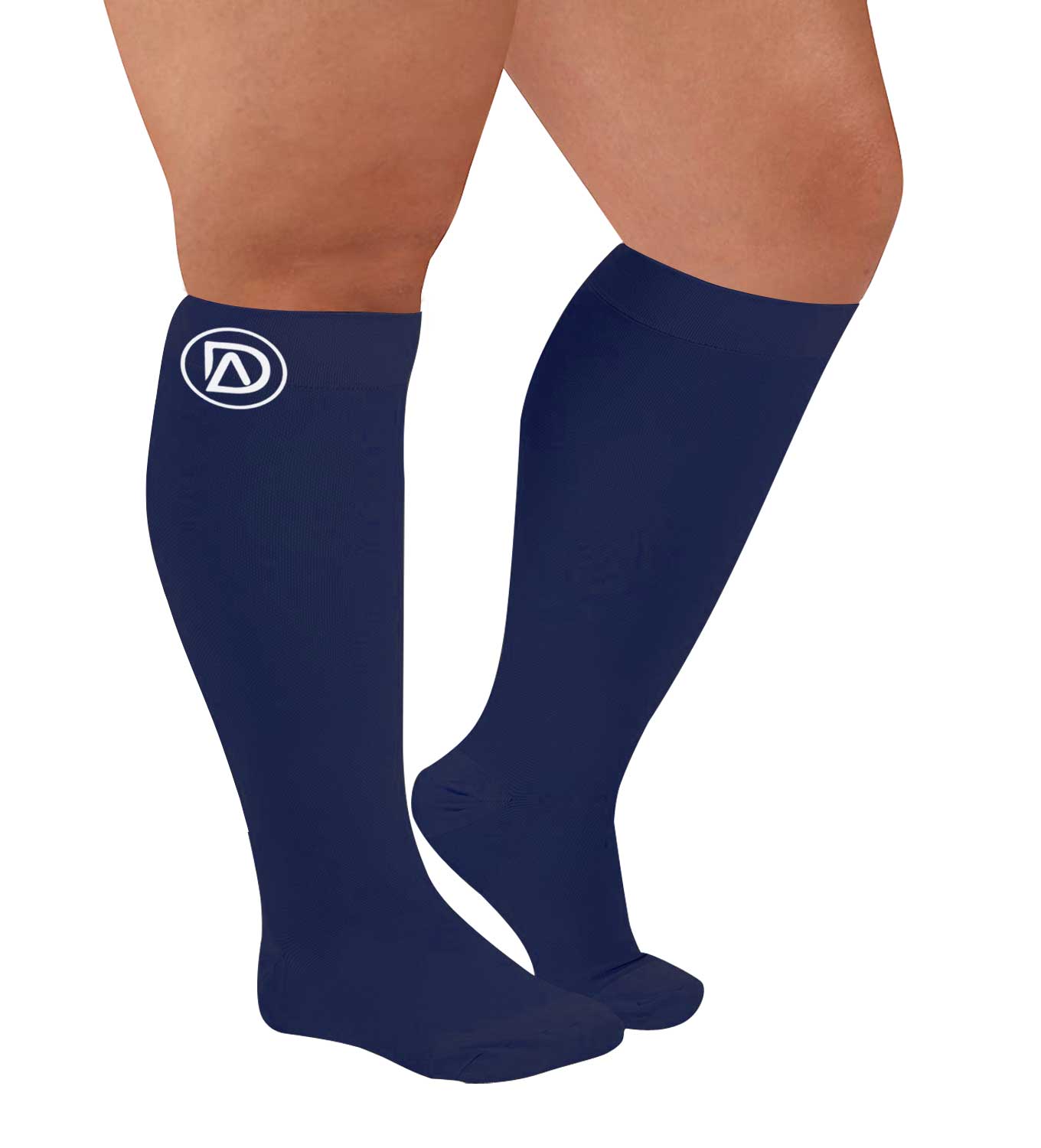 Plus Size Wide Calf Compression Socks 20–30 mmHg – 3 Pair Multipack
