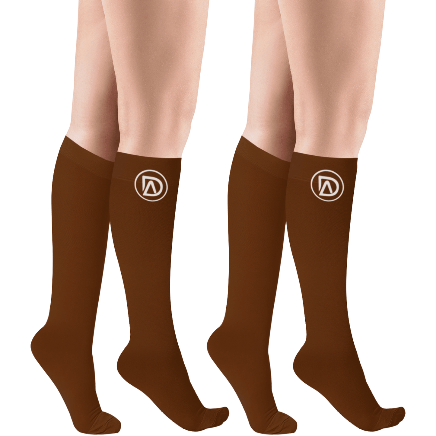 Plus Size Wide Calf Compression Socks 20–30 mmHg – 2 Pair Multipack
