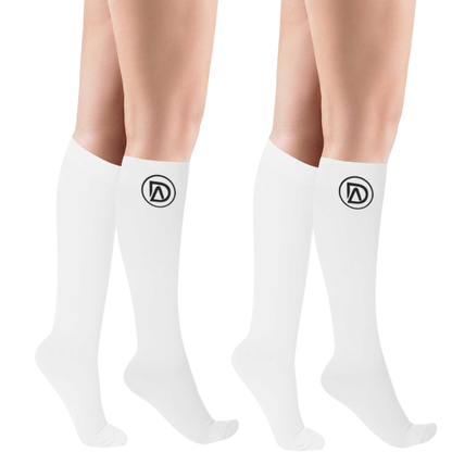 Plus Size Wide Calf Compression Socks 20–30 mmHg – 2 Pair Multipack