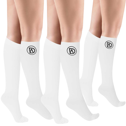 Plus Size Wide Calf Compression Socks 20–30 mmHg – 3 Pair Multipack