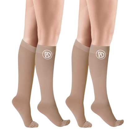 Plus Size Wide Calf Compression Socks 20–30 mmHg – 2 Pair Multipack