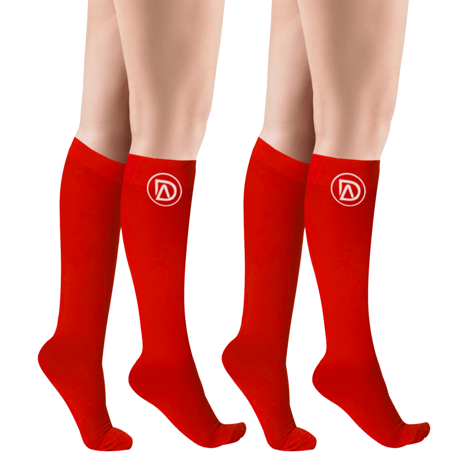 Plus Size Wide Calf Compression Socks 20–30 mmHg – 2 Pair Multipack