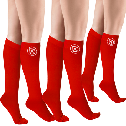 Plus Size Wide Calf Compression Socks 20–30 mmHg – 3 Pair Multipack