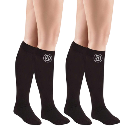 Plus Size Wide Calf Compression Socks 20–30 mmHg – 2 Pair Multipack