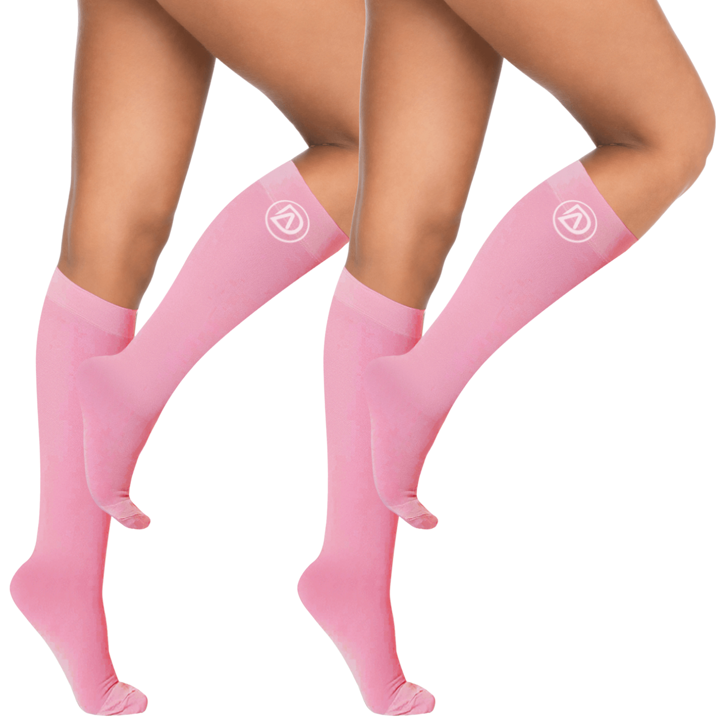 Plus Size Wide Calf Compression Socks 20–30 mmHg – 2 Pair Multipack