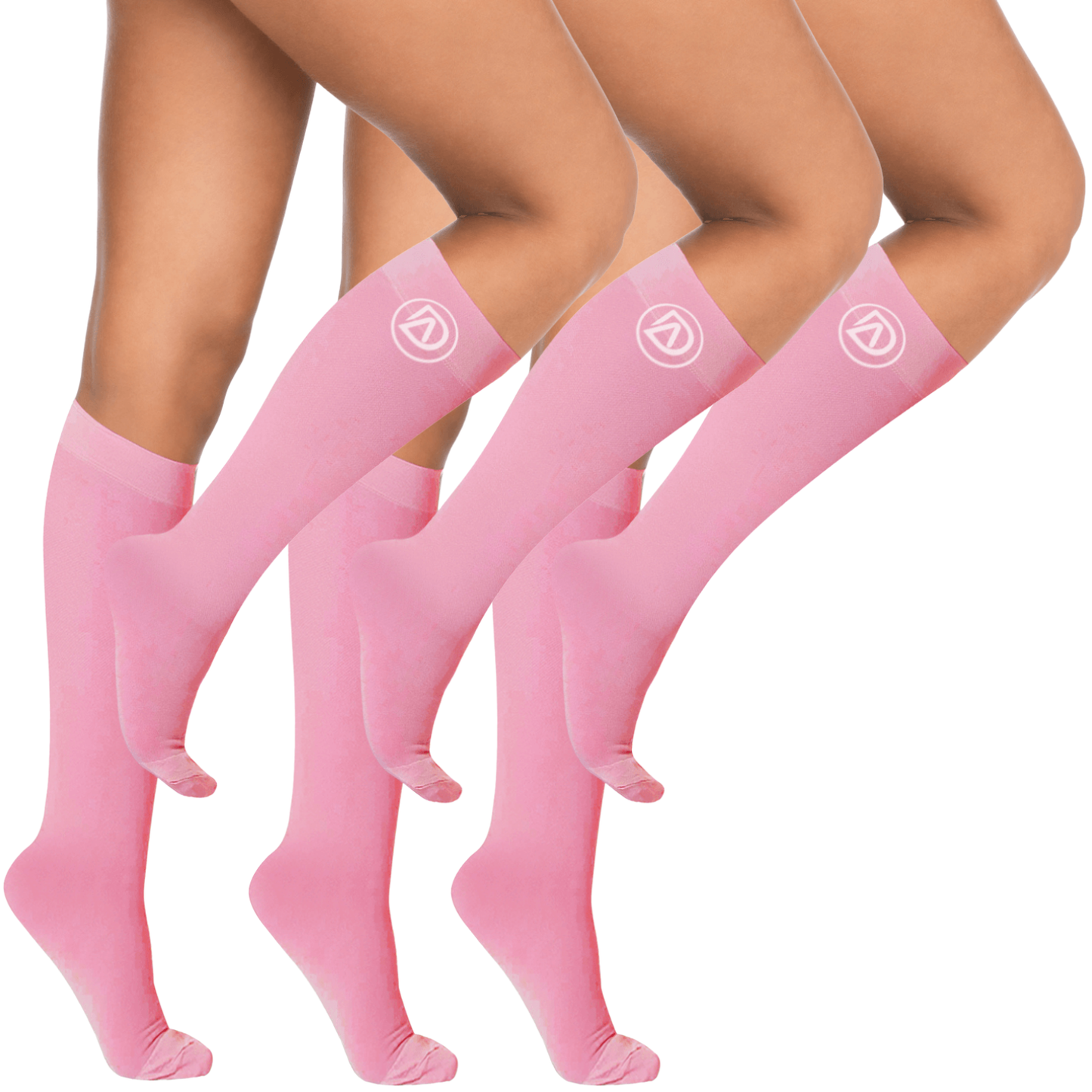 Plus Size Wide Calf Compression Socks 20–30 mmHg – 3 Pair Multipack