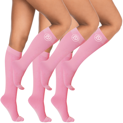 Plus Size Wide Calf Compression Socks 20–30 mmHg – 3 Pair Multipack