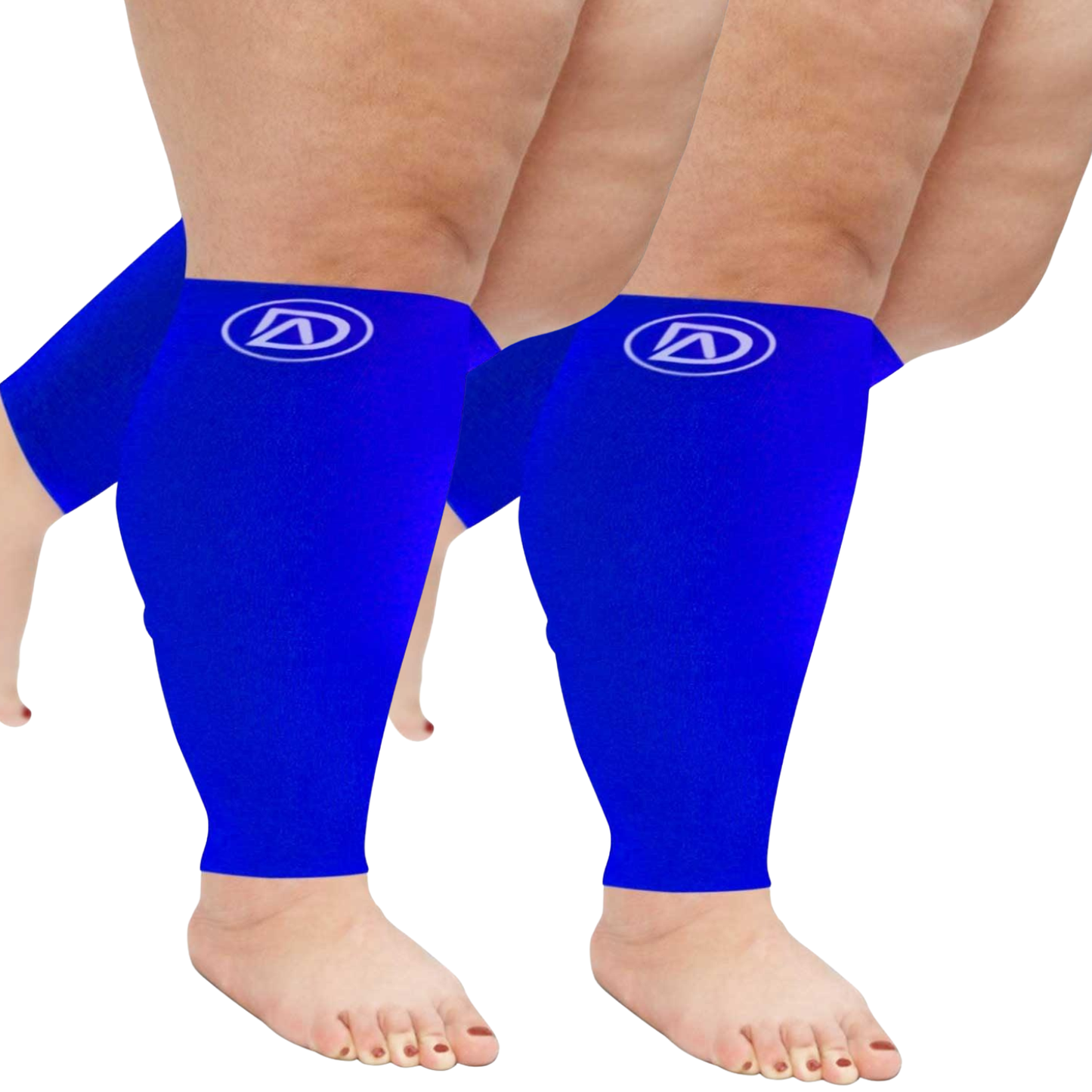 Plus Size Wide Calf Compression Sleeves 20–30 mmHg – 2 Pair Multipack