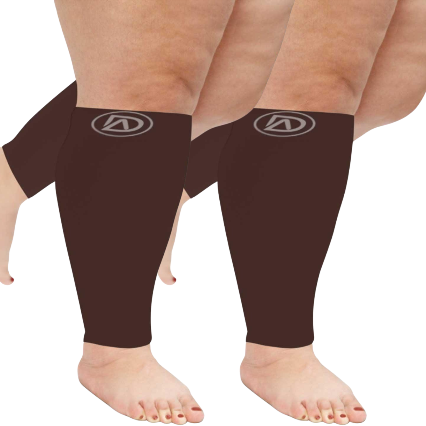 Plus Size Wide Calf Compression Sleeves 20–30 mmHg – 2 Pair Multipack