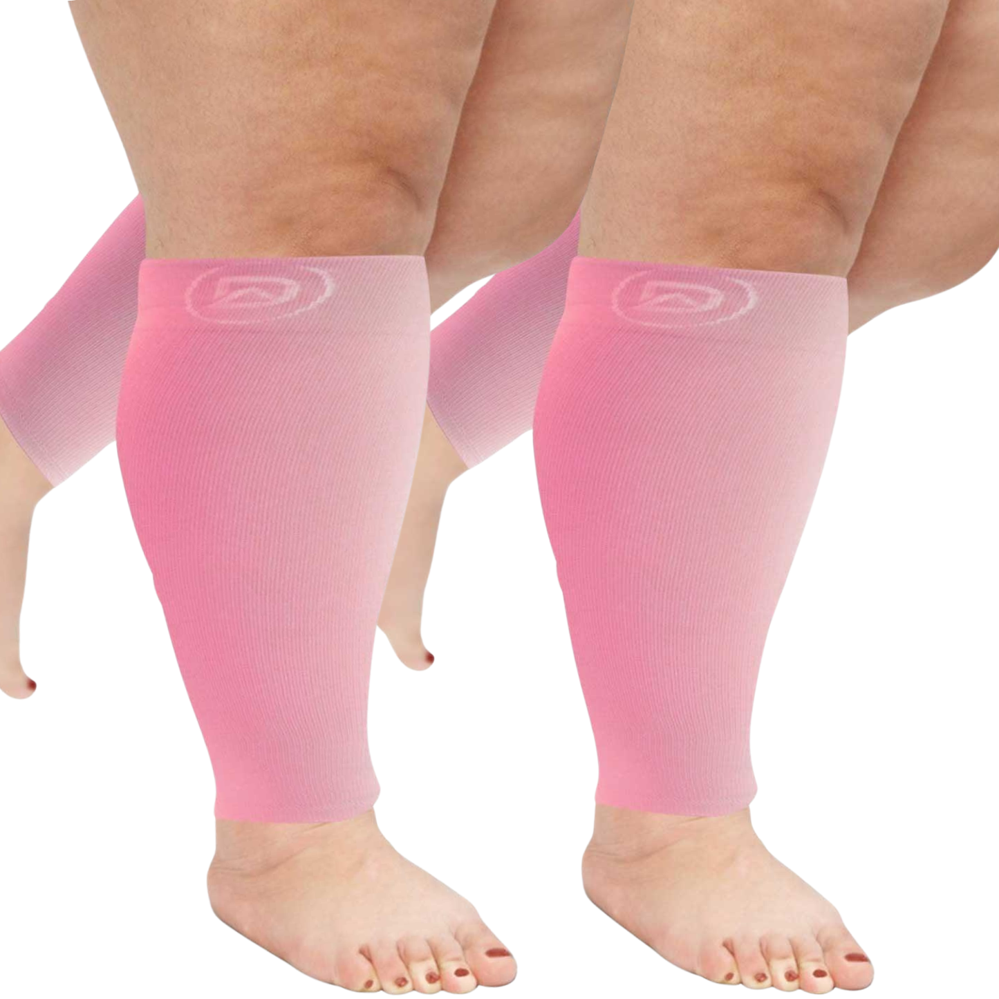 Plus Size Wide Calf Compression Sleeves 20–30 mmHg – 2 Pair Multipack
