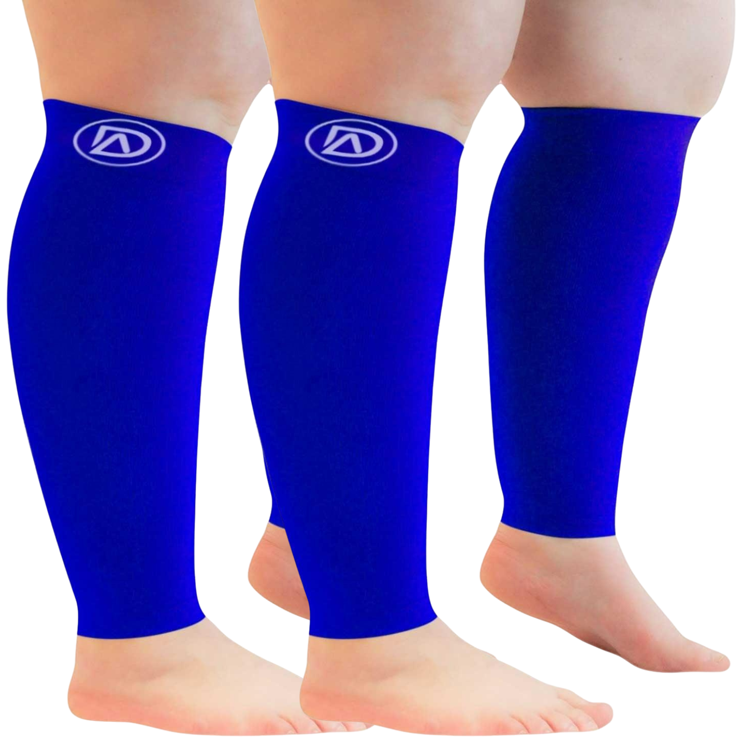 Plus Size Wide Calf Compression Sleeves 20–30 mmHg – 2 Pair Multipack