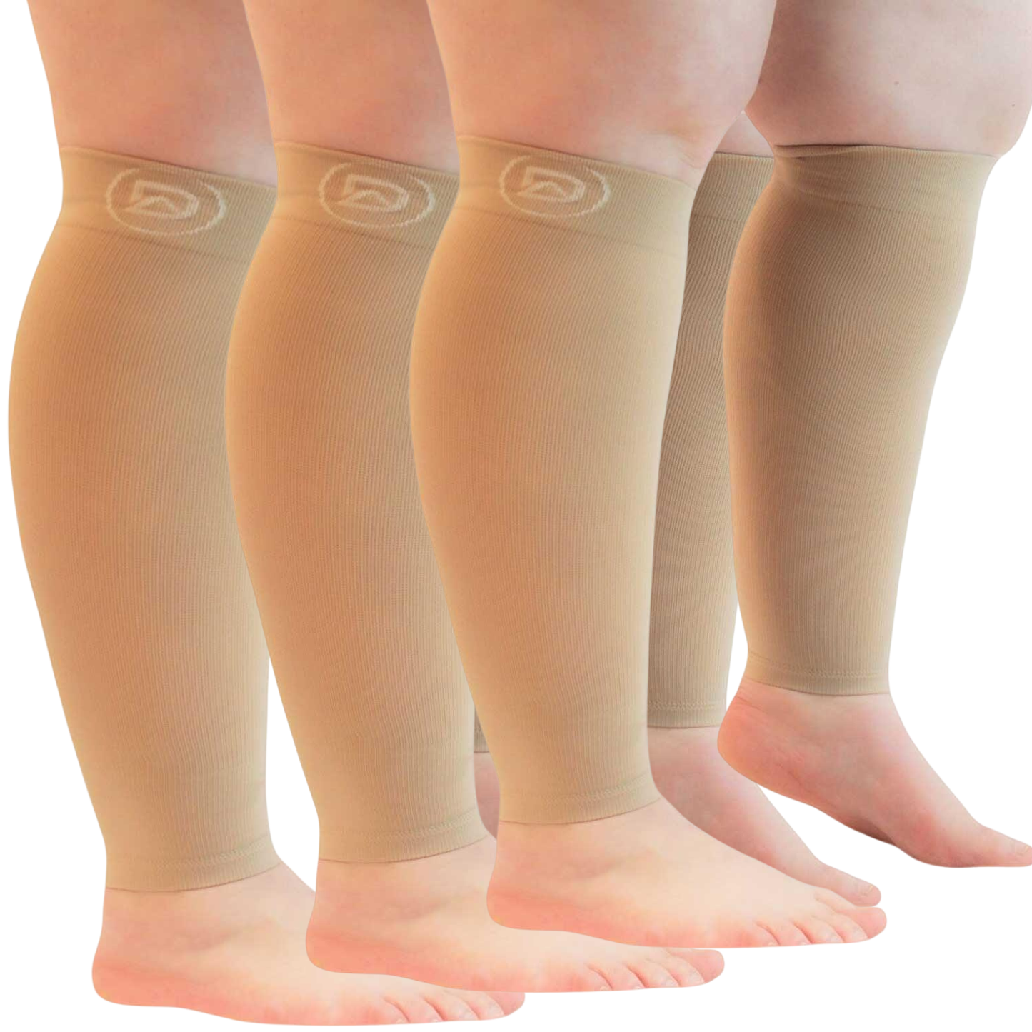 Plus Size Wide Calf Compression Sleeves 20–30 mmHg – 3 Pair Multipack