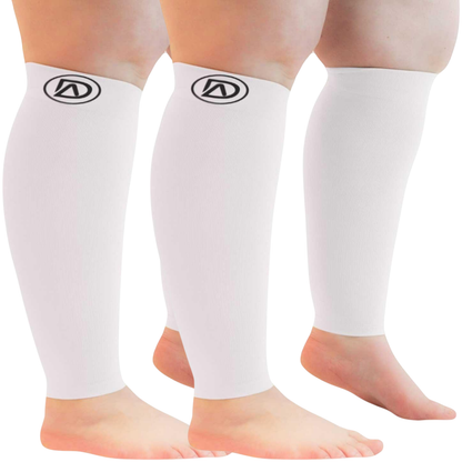 Plus Size Wide Calf Compression Sleeves 20–30 mmHg – 2 Pair Multipack