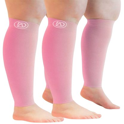 Plus Size Wide Calf Compression Sleeves 20–30 mmHg – 2 Pair Multipack