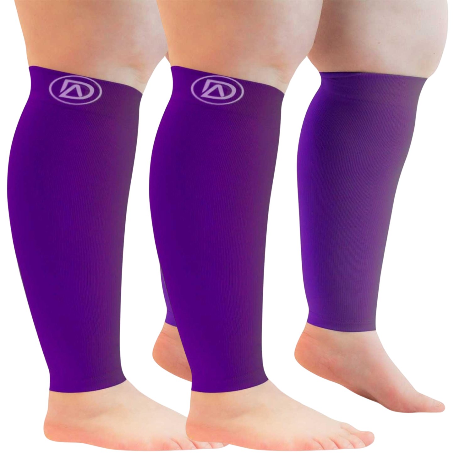 Plus Size Wide Calf Compression Sleeves 20–30 mmHg – 2 Pair Multipack