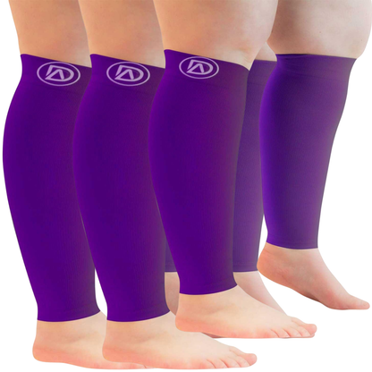 Plus Size Wide Calf Compression Sleeves 20–30 mmHg – 3 Pair Multipack