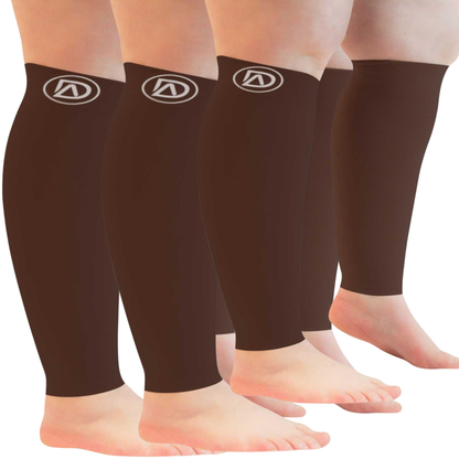 Plus Size Wide Calf Compression Sleeves 20–30 mmHg – 3 Pair Multipack