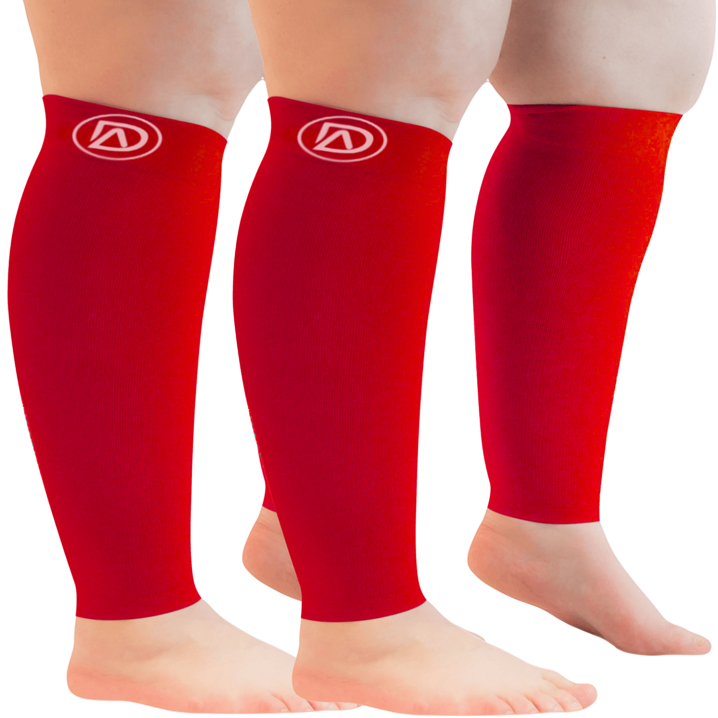 Plus Size Wide Calf Compression Sleeves 20–30 mmHg – 2 Pair Multipack