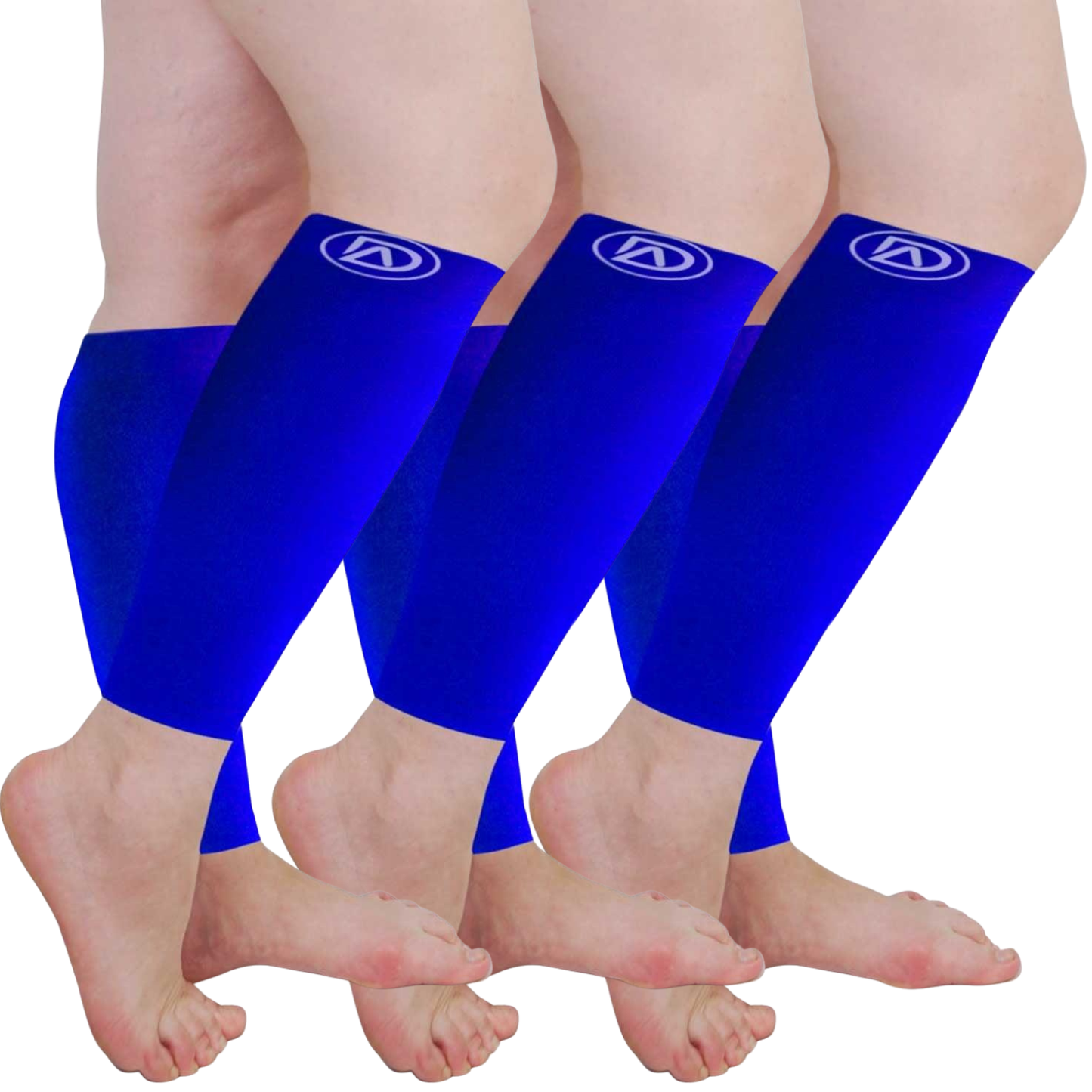 Plus Size Wide Calf Compression Sleeves 20–30 mmHg – 3 Pair Multipack