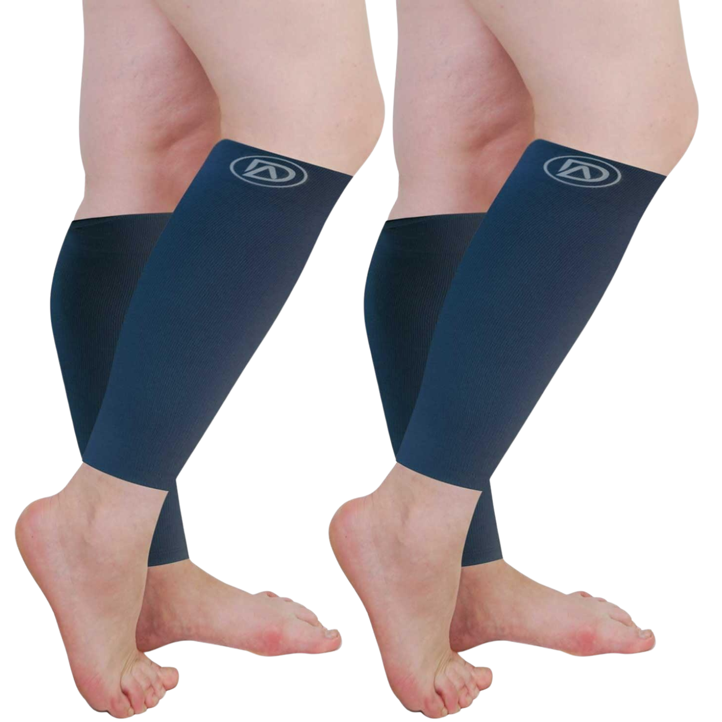 Plus Size Wide Calf Compression Sleeves 20–30 mmHg – 2 Pair Multipack