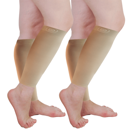 Plus Size Wide Calf Compression Sleeves 20–30 mmHg – 2 Pair Multipack