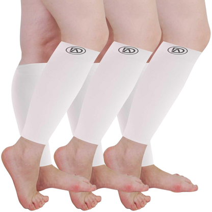 Plus Size Wide Calf Compression Sleeves 20–30 mmHg – 3 Pair Multipack