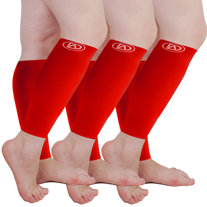 Plus Size Wide Calf Compression Sleeves 20–30 mmHg – 3 Pair Multipack