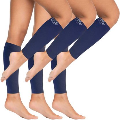 Plus Size Wide Calf Compression Sleeves 20–30 mmHg – 3 Pair Multipack
