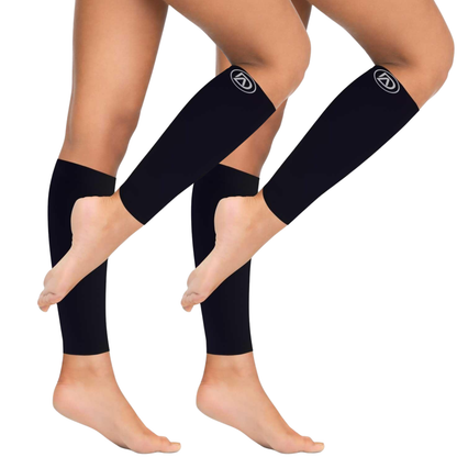 Plus Size Wide Calf Compression Sleeves 20–30 mmHg – 2 Pair Multipack