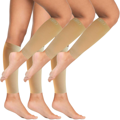 Plus Size Wide Calf Compression Sleeves 20–30 mmHg – 3 Pair Multipack