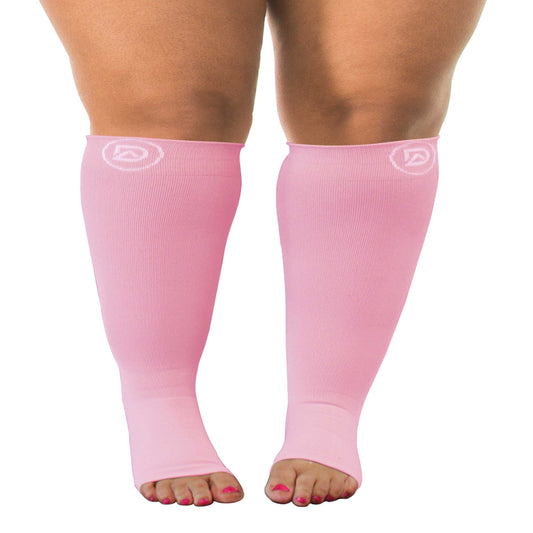 Dominion Active Plus Size Wide Calf TOELESS Compression Socks 20-30mmHg Knee High