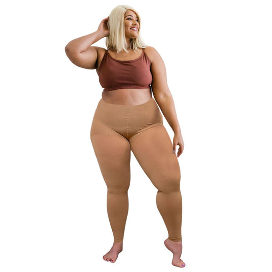 Waist High Plus Size Compression Stockings 20–30 mmHg