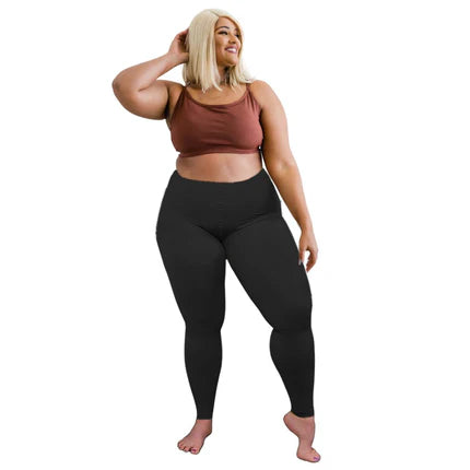 Waist High Plus Size Compression Stockings 20–30 mmHg