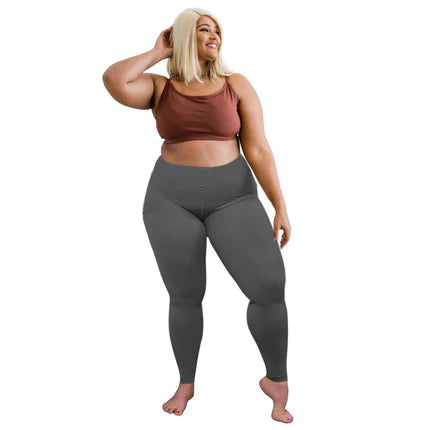 Waist High Plus Size Compression Stockings 20–30 mmHg