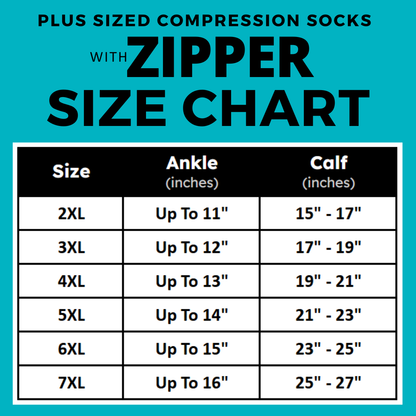 15-20mmHg Plus Size Compression Open Toe Socks with Zipper | Compression Closed Toe Socks with Zipper